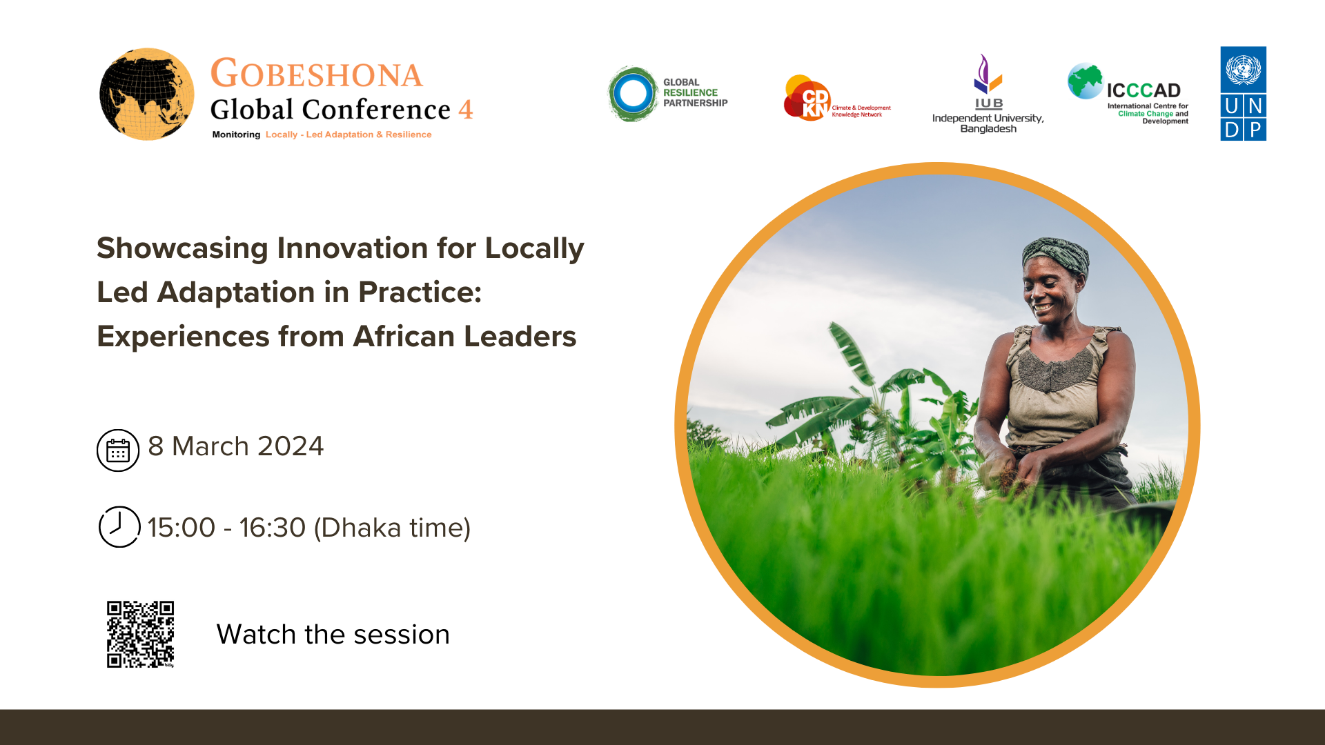 African climate leaders to present their efforts in support of community resilience at 2024 Gobeshona Global Conference