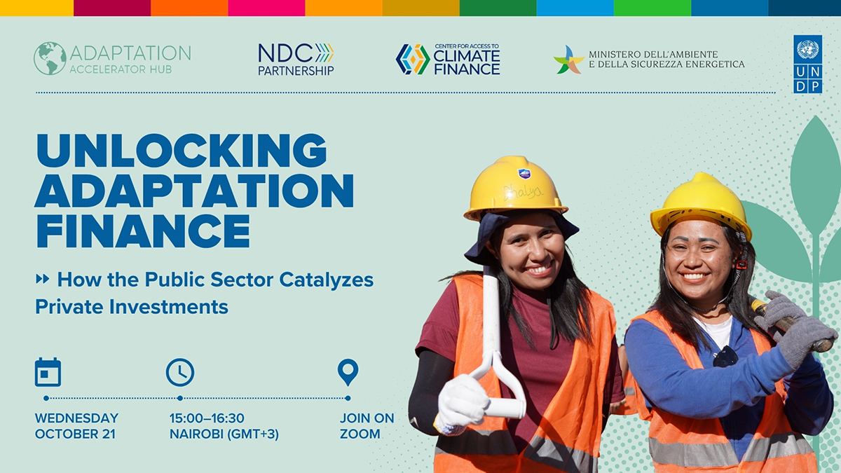 Event banner - Unlocking Adaptation Finance: How the Public Sector Catalyzes Private Investment