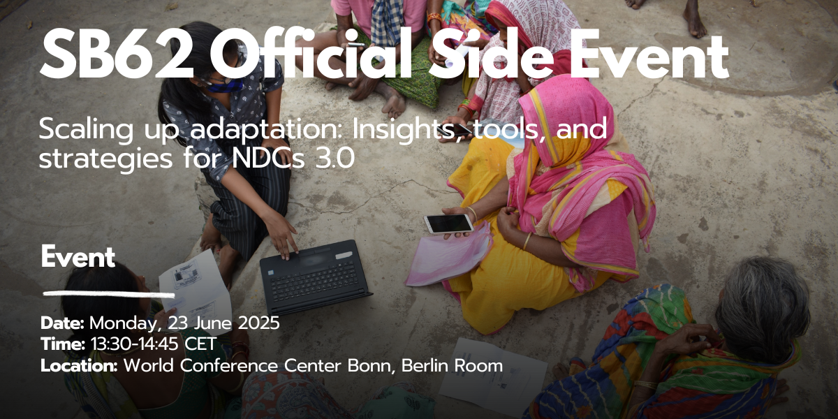 SB62 office side event flyer with Date and Time: Monday, 23 June 2025, 13:30—14:45 CET  Location: World Conference Center Bonn (WCCB), Berlin Room