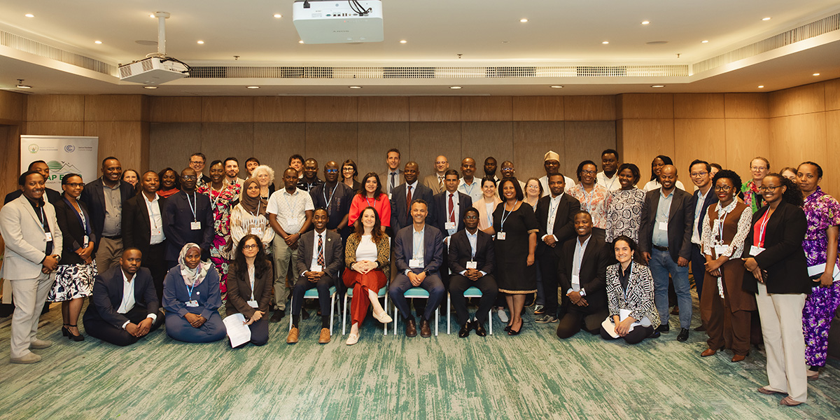 Participants in the event pose for a group photo