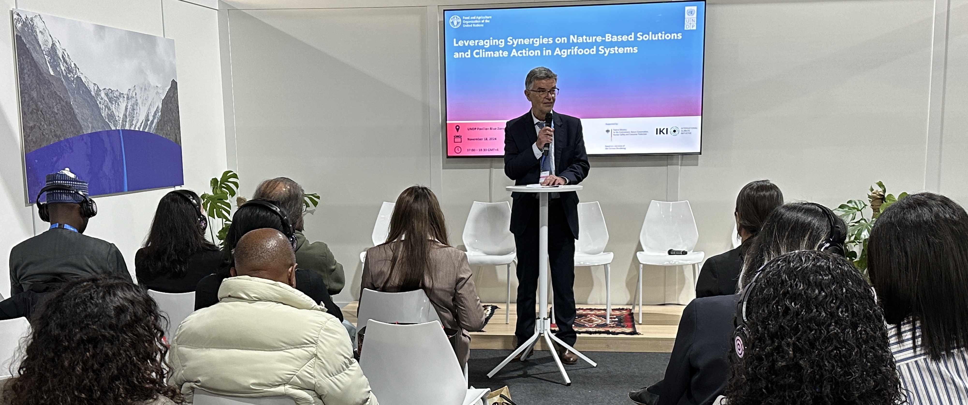 Ulf Jaeckel, Head of Division at Germany’s Federal Ministry for the Environment, Nature Conservation and Nuclear Safety (BMUV) speaking at the COP29 side event