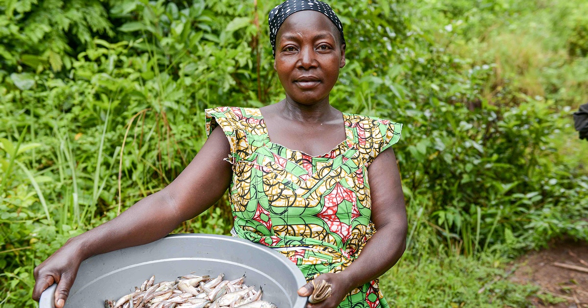 Fisherfolk in Idjiwi Island around Lake Kivu