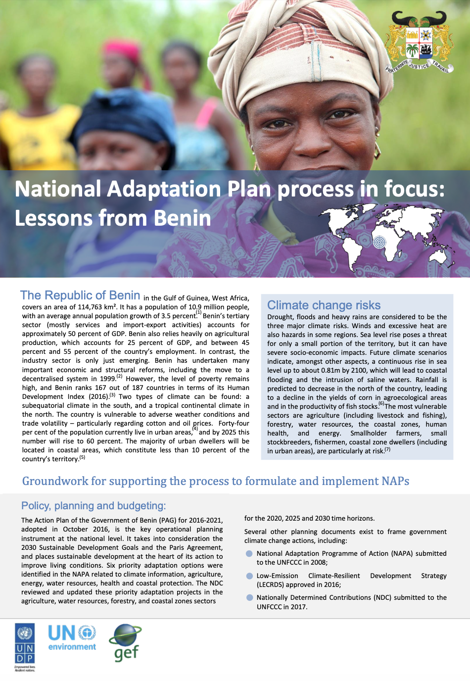 National Adaptation Plans in focus: Lessons from Benin | UNDP Climate ...