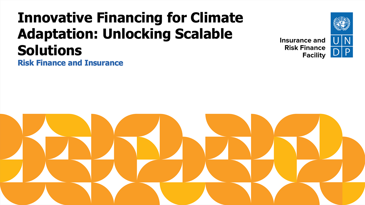 Presentation 'Innovative Financing for Climate Adaptation - Unlocking ...