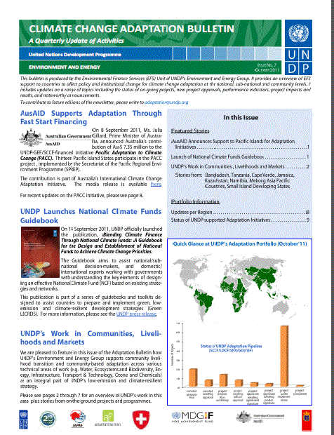 United Nations Development Programme Climate Change Adaptation A