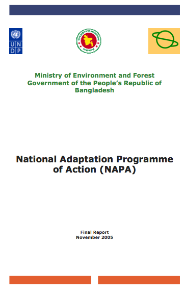 Bangladesh National Adaptation Programme of Action (NAPA) Document ...