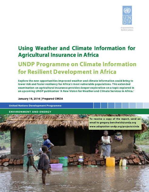 Using Weather and Climate Information for Agricultural Insurance in ...