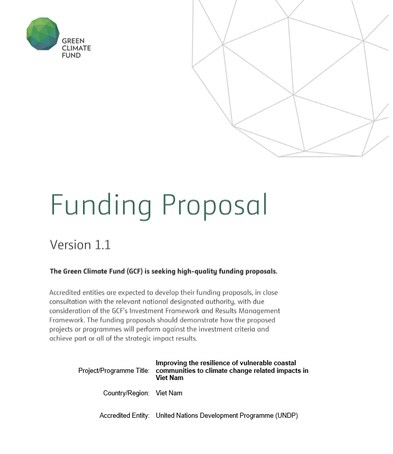 Funding Proposal - GCF Viet Nam | UNDP Climate Change Adaptation